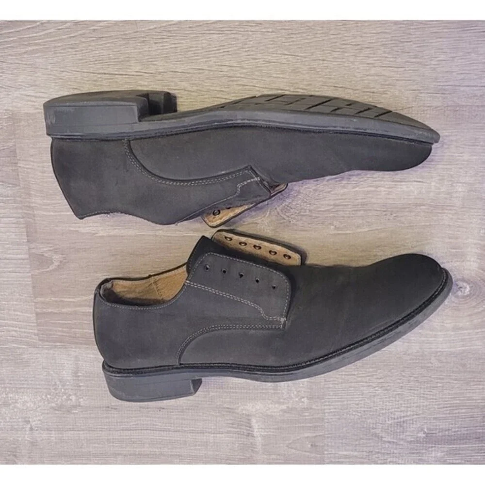 DEXTER Comfort Shoes -‎ Oxford Gray Suede Lace Up with Memory Foam Men's Size 9
